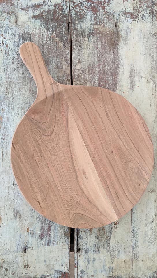 Natural Wood Round Tray