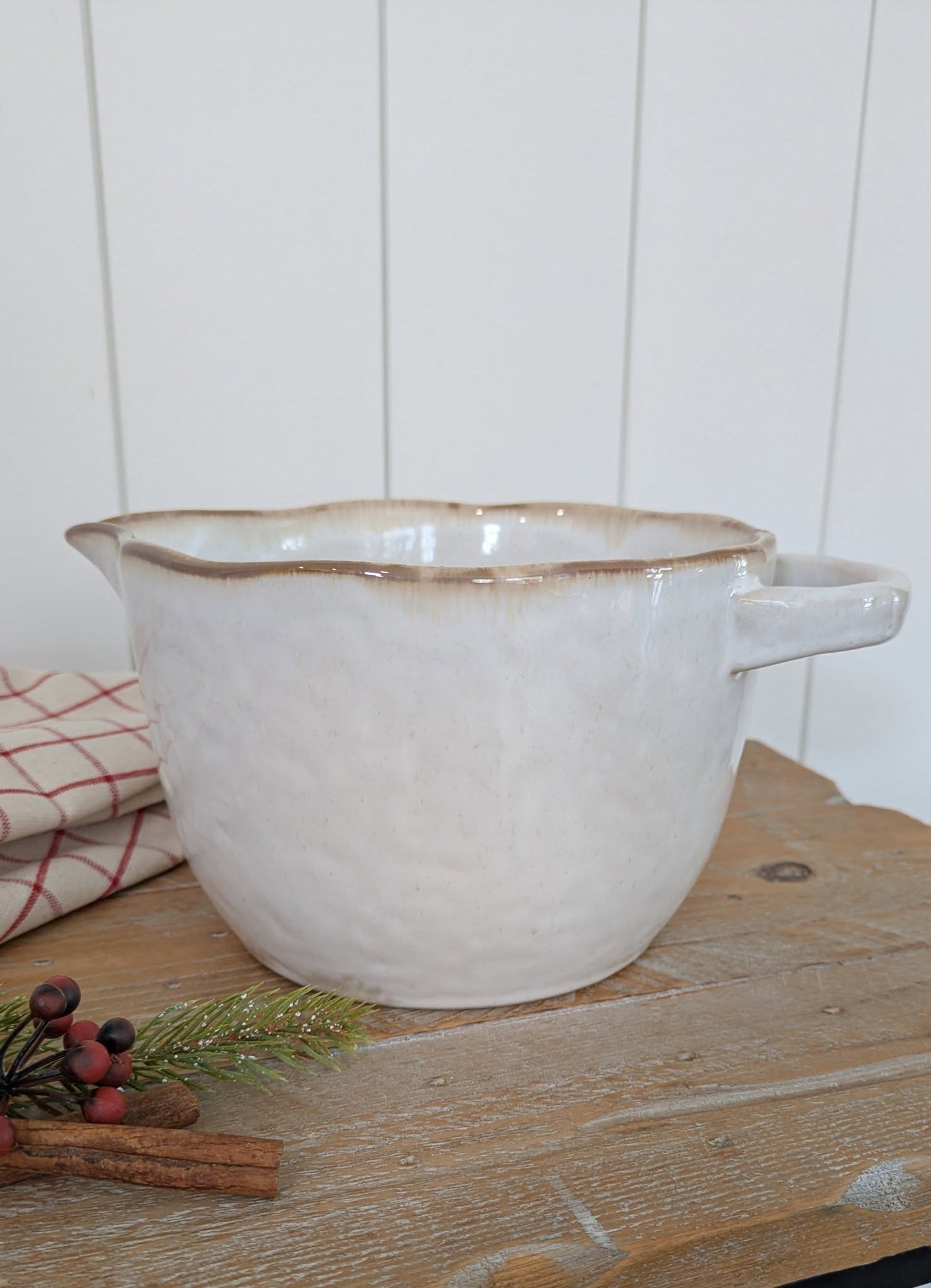 White Ceramic Mixing Bowl