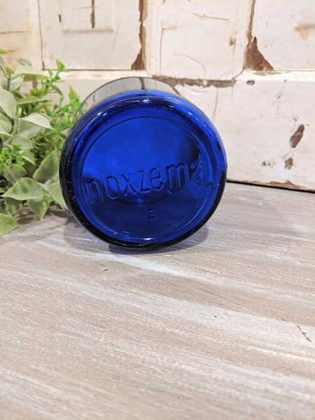 Cobalt Blue Glass Noxzema Jar