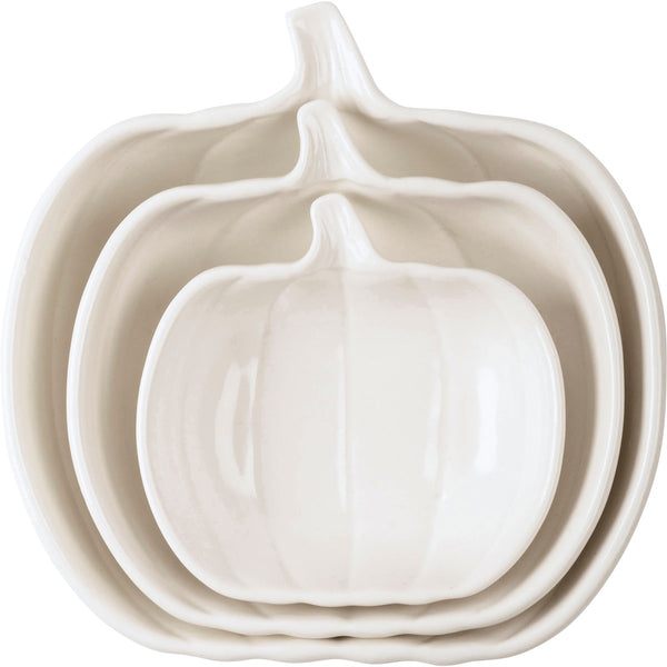 White Pumpkin Plate Set/3