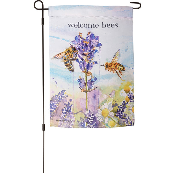 Welcome Bees Mini Garden Flag