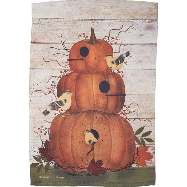 Pumpkins and Birds Garden Flag