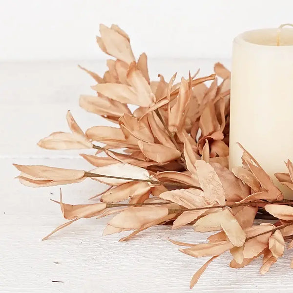 Fall Herb Leaf Candle Ring