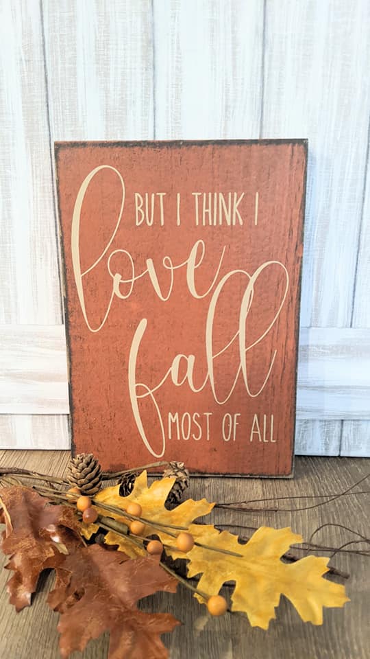 Love Fall Wood Sign