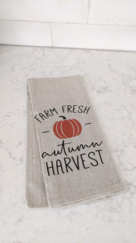 farm fresh autumn harvest towel