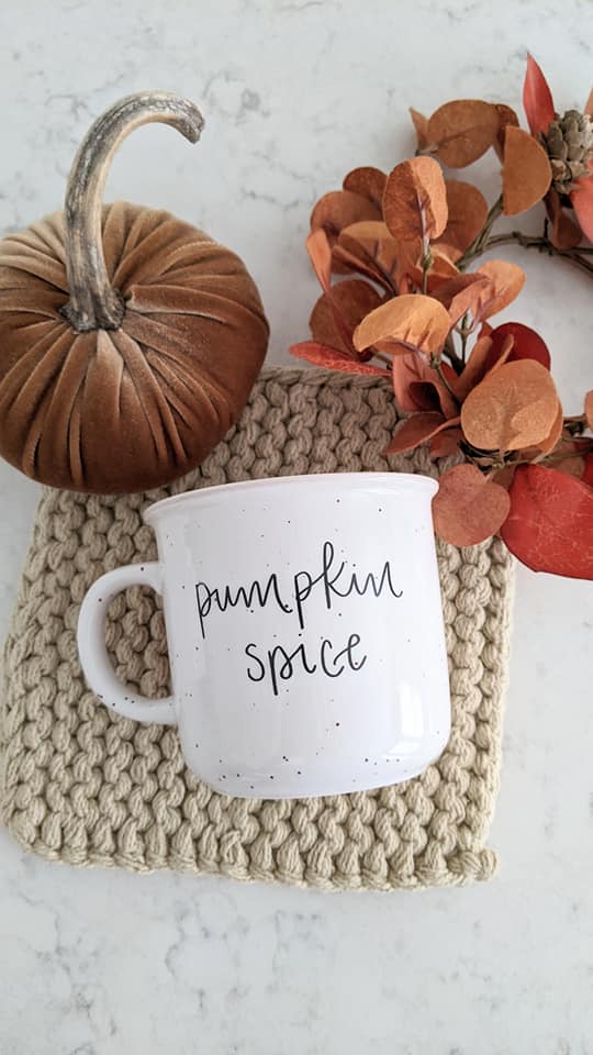 pumpkin spice campfire style mug