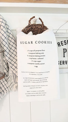 sugar cookie recipe tea towel