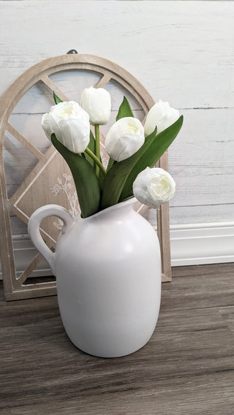 White Real-Touch Tulip Bundle