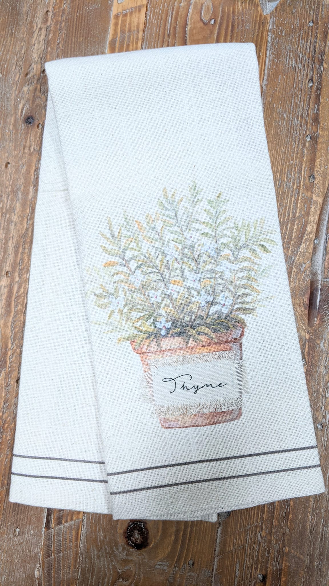 Herb Tea Towels, 3 Asst.
