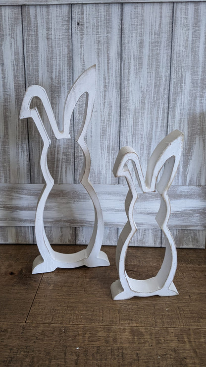 White Cut-Out Rabbit, 2 Sizes