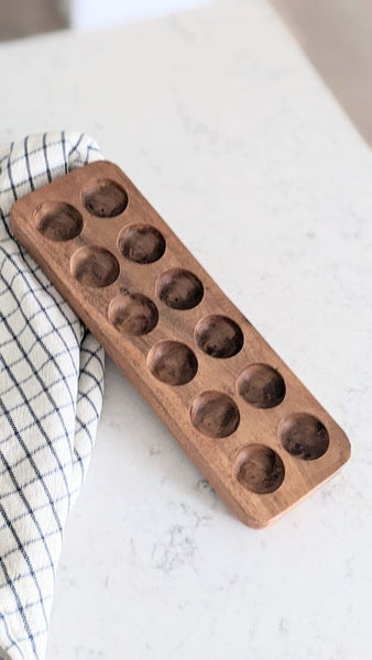 wooden egg tray