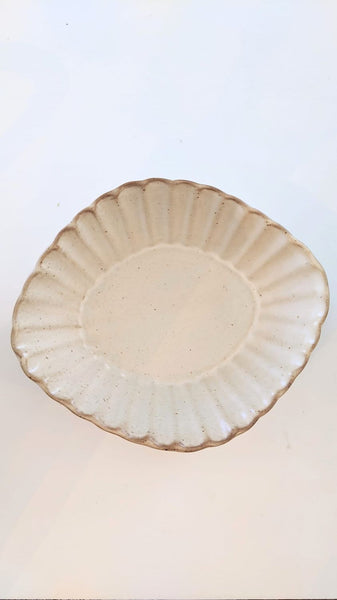 Scalloped Stoneware Dish