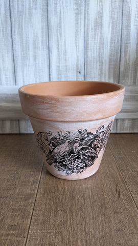 Turtle Dove Terra Cotta Planter