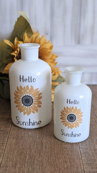 Hello Sunshine Sunflower Vase, 2 Sizes