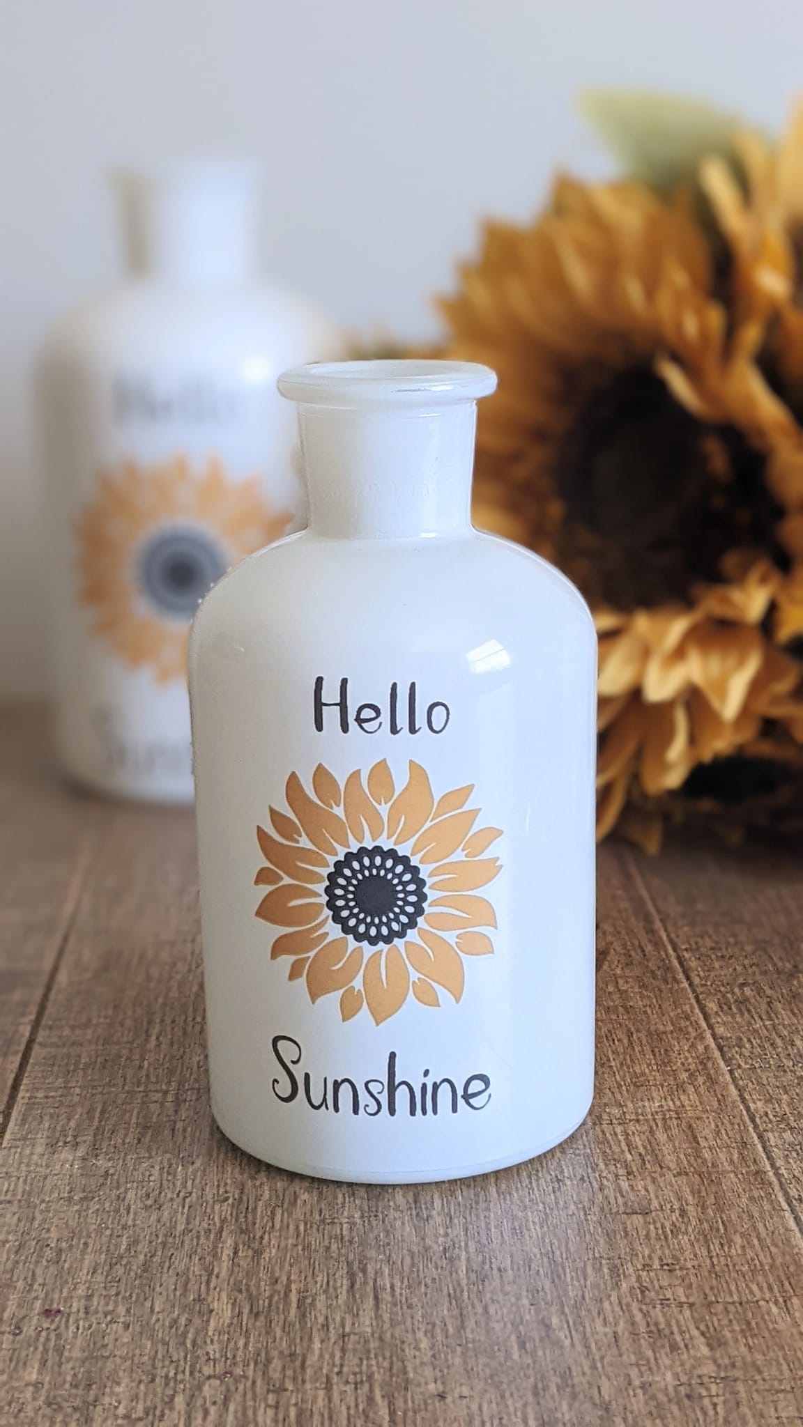 Hello Sunshine Sunflower Vase, 2 Sizes