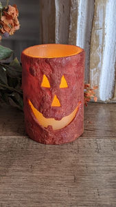 Jack-O'-Lantern Timer Pillar Candle, 3"