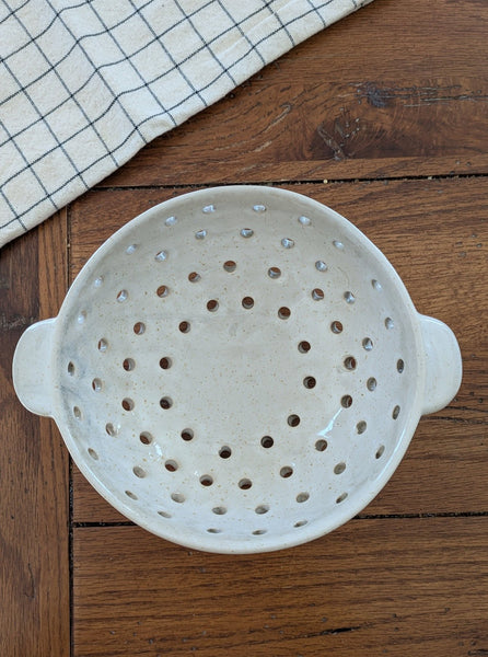 White Ceramic Colander