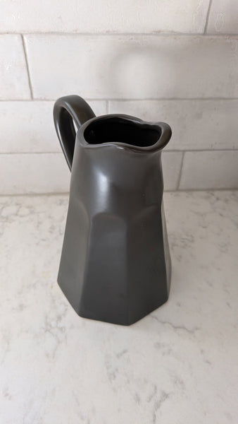 Matte Black Pitcher Vase