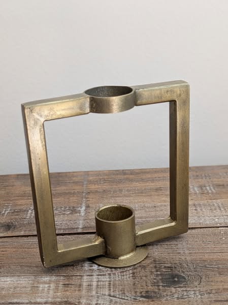 Square Bronze Taper Holder