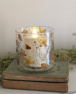 Botanical Glass Votive Holder