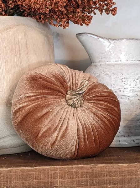 Brown Velvet Pumpkin