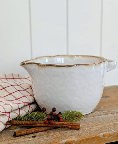 White Ceramic Mixing Bowl