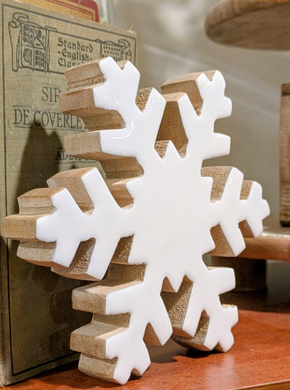 Wood & Enamel Snowflake