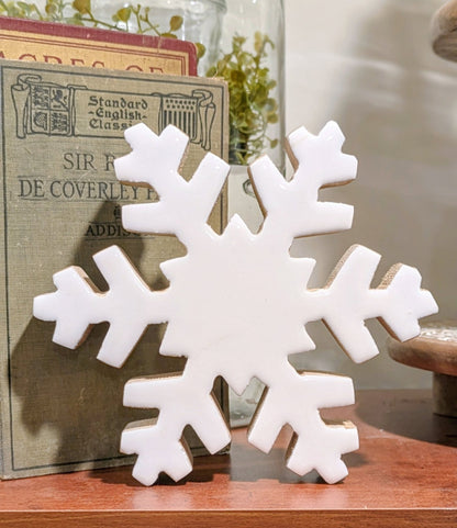 Wood & Enamel Snowflake