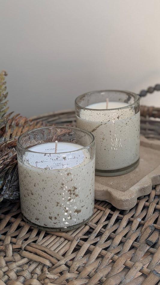 Bubble Flecked Glass Soy Candle
