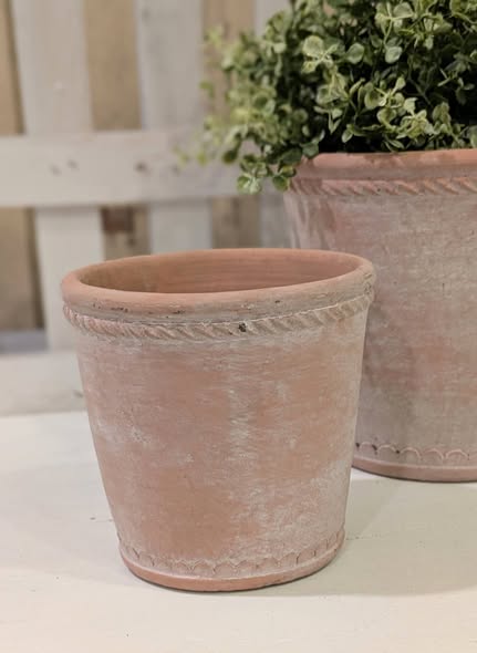 Weathered Terra Cotta Planter, 2 Sizes