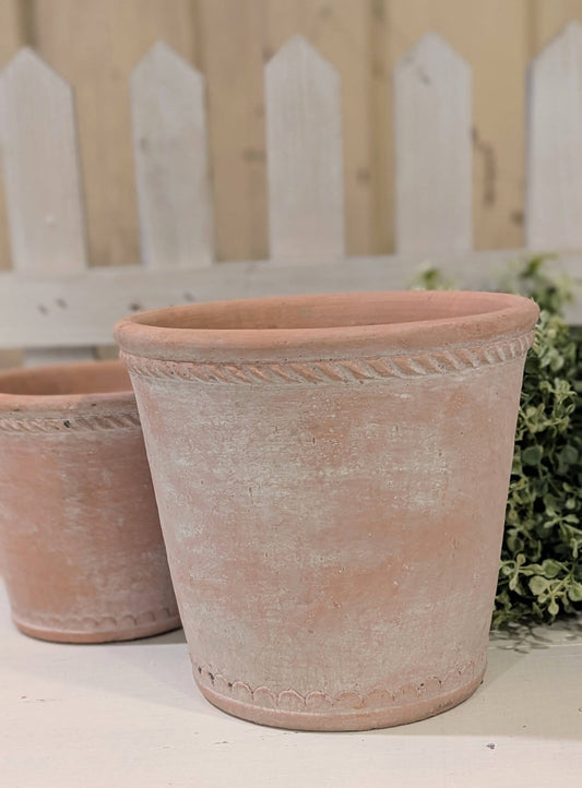 Weathered Terra Cotta Planter, 2 Sizes