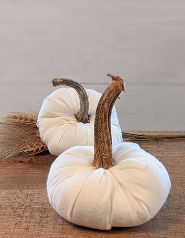 White Fabric Pumpkin