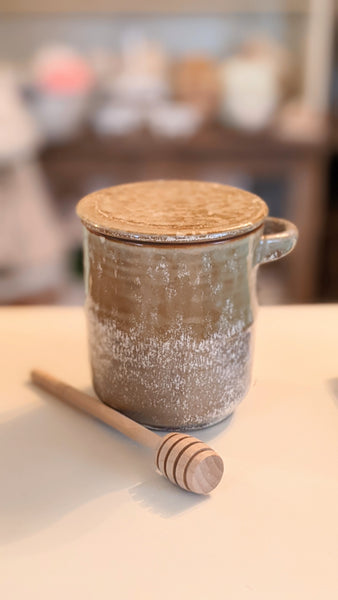 Stoneware Honey Jar