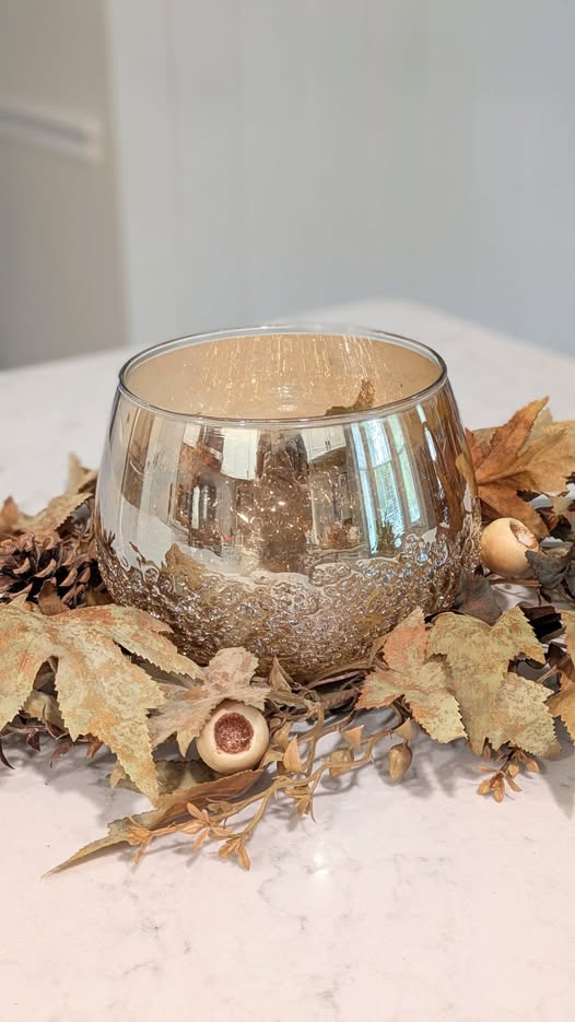 amber glass bowl vase