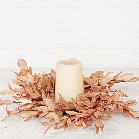Fall Herb Leaf Candle Ring