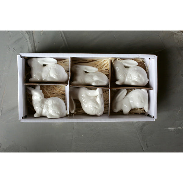 Ceramic Bunnies/Set of 6