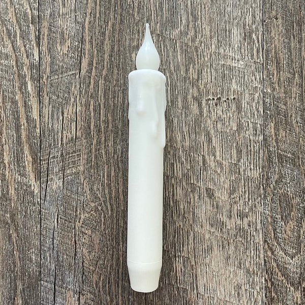 White Taper Timer Candle, 7"