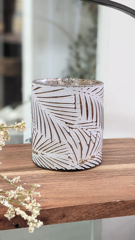 leaf pattern votive holder
