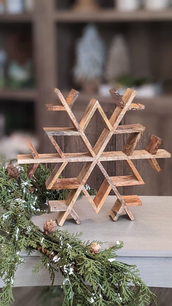 wood tone snowflake