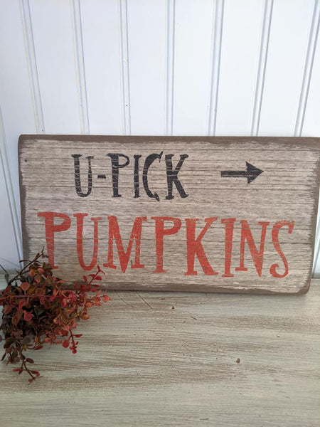 Pumpkin Wood Sign