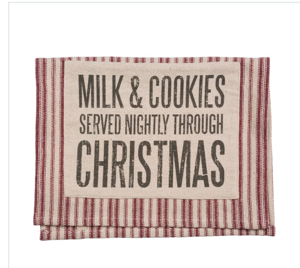 Milk & Cookies Dish Towel