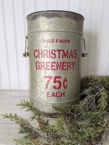 Christmas Greenery Bucket