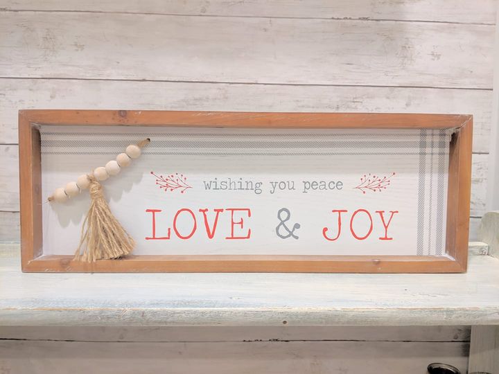 Peace, Love, Joy Sign