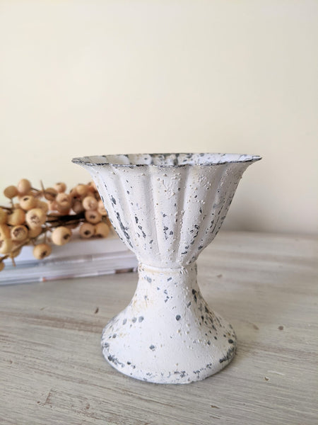 Fluted Metal Vase