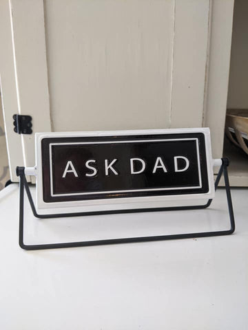 Ask Mom/Dad Swivel Sign