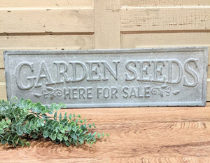 Garden Seed Metal Sign