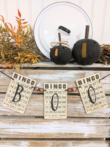 Vintage BOO  Bingo Card Banner