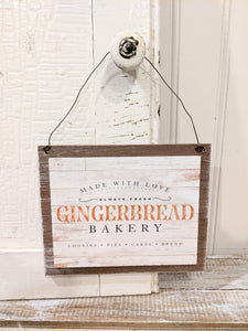 Gingerbread Bakery Hanging Sign