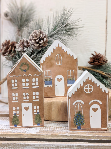 gingerbread house sitter set of 3
