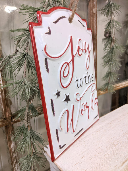 Joy to the World Metal Sign